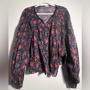Pilcro Floral Batwing Women's Top